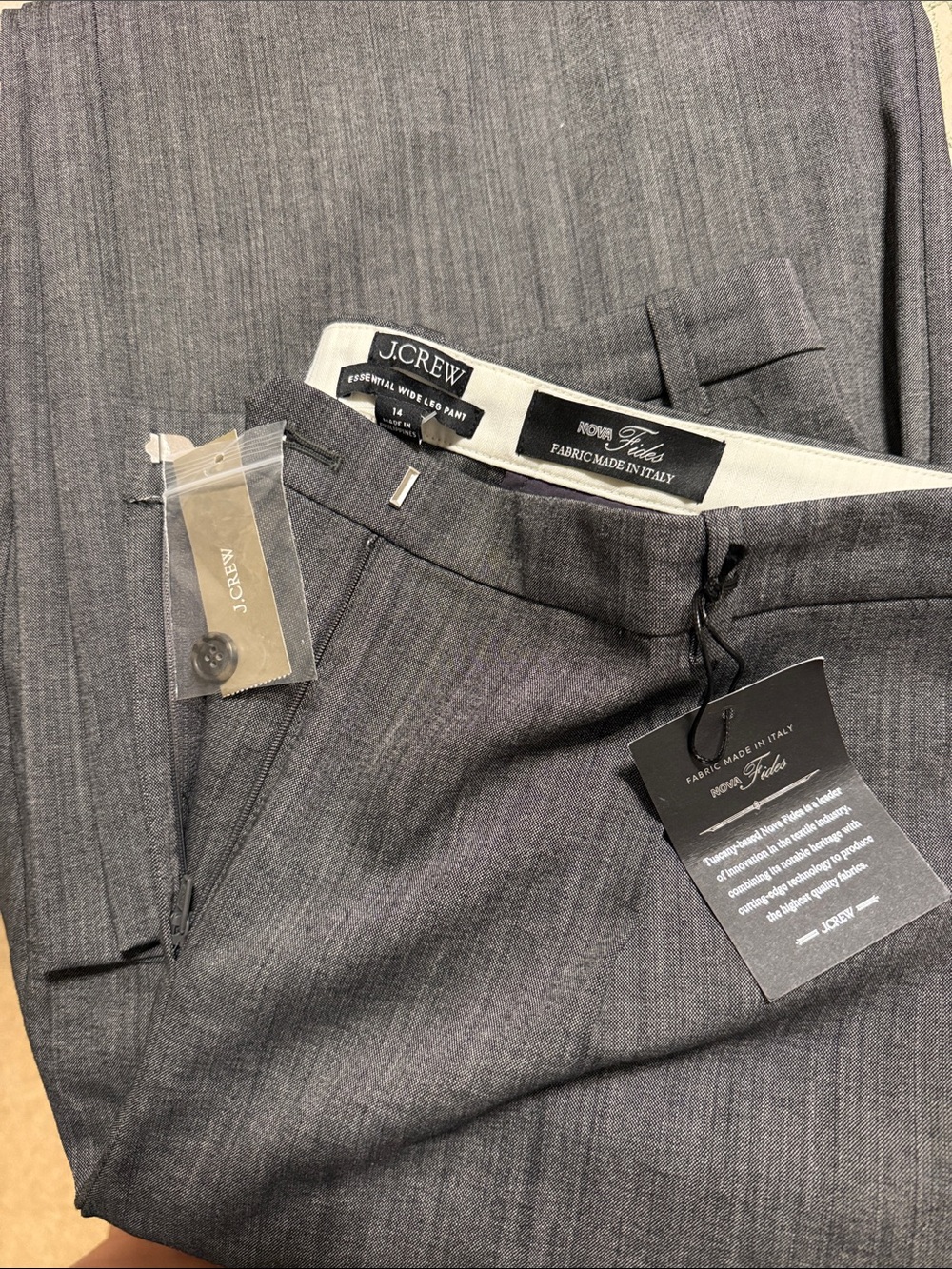 J. Crew Women’s Wide Leg Pants in Heather Gray